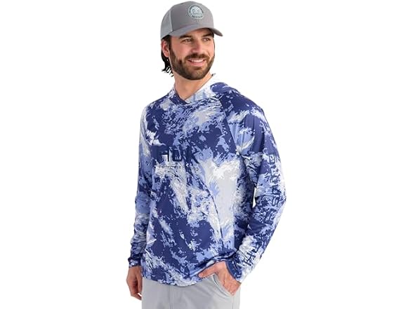 HUK Men's (2XL) Mens Pursuit Pattern Crew Long Sle