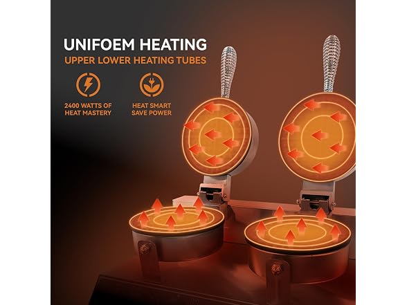 Double Head Commercial Waffle Maker – 2400W