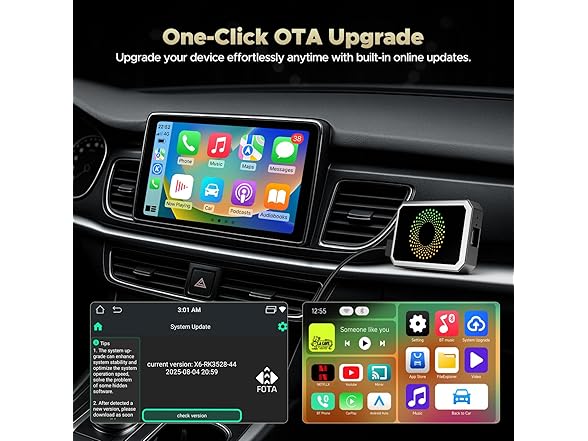 TOGUARDGO 3-in-1 Wireless Carplay Adapter