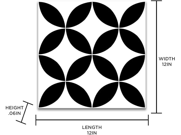 FloorPops Black Starlight Peel & Stick Floor Tiles