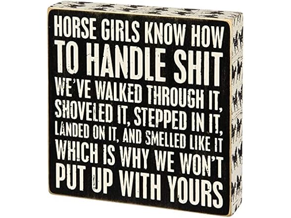 Primitives by Kathy Box Sign Horse Girls