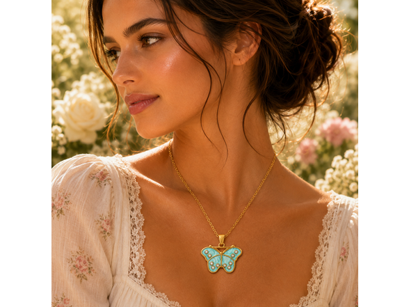18K Gold Plated Butterfly Necklace