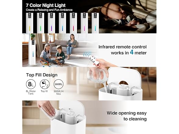 Honovos 8L Smart Top Fill Humidifier