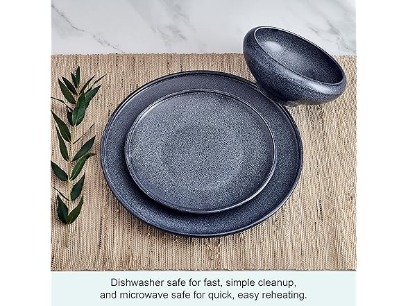 Mikasa Rylan 12 Piece Dinnerware Plate Bowl Set