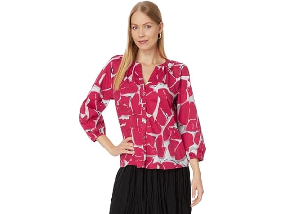 NIC+ZOE Womens Bold Petals Shirt (L)