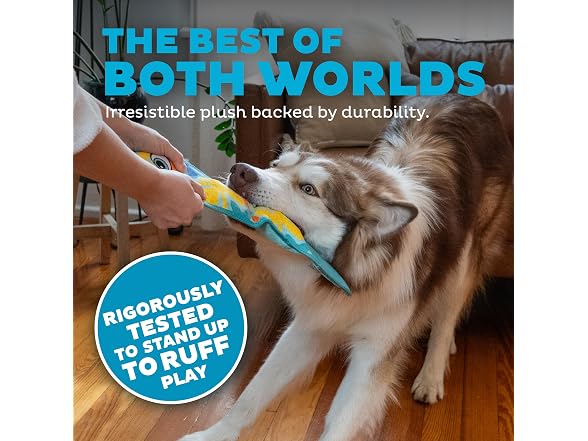 Outward Hound Tough Skinz Snake Squeaky Dog Toy, M