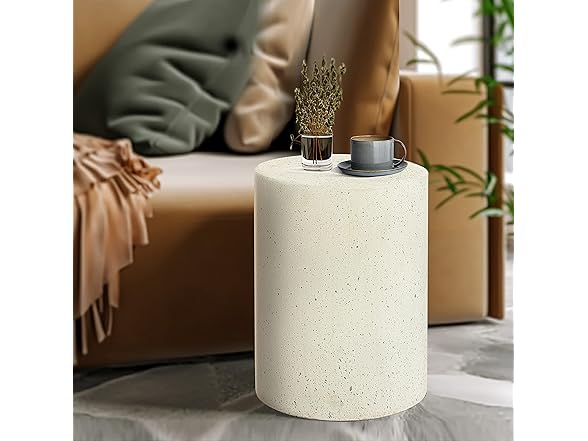 LuxenHome Outdoor Side Table, 18 Inch