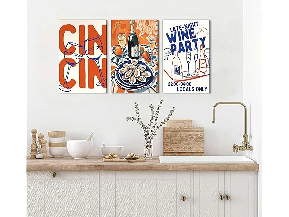 Suvinor Retro Maximalist Kitchen Canvas