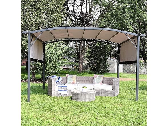 Sunnydaze 9' x 12' Outdoor Pergola with Retractable Canopy