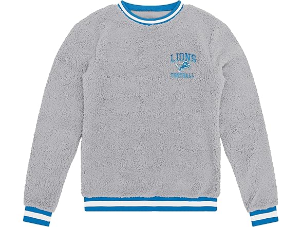 DETROIT LIONS (S) Logo Sherpa Crewneck Sweater