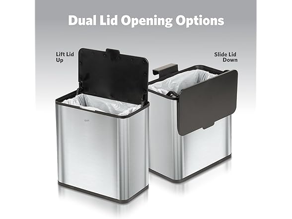 Glad Roomate Stainless Steel Trash Can 1.5G 