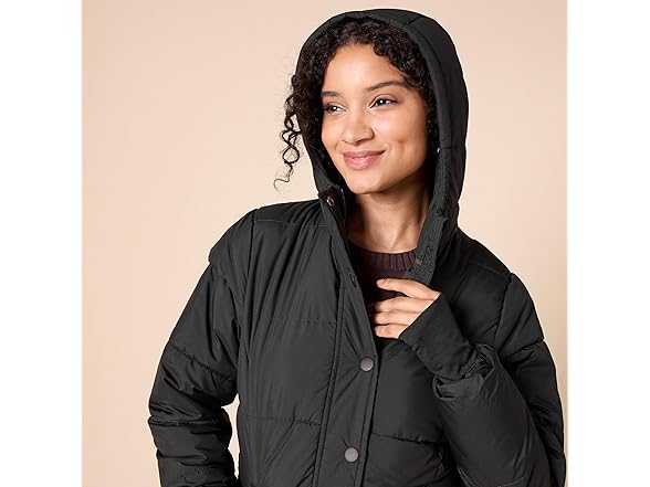 Amazon Essentials Womens Quilted Hooded Puffer Coat (2XL)