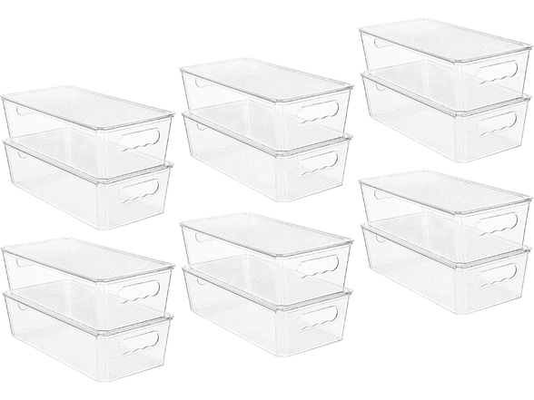 Vtopmart Clear Stackable Storage Bins with Lids