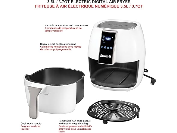 (NEW) StarFrit Electric Digital Air Fryer
