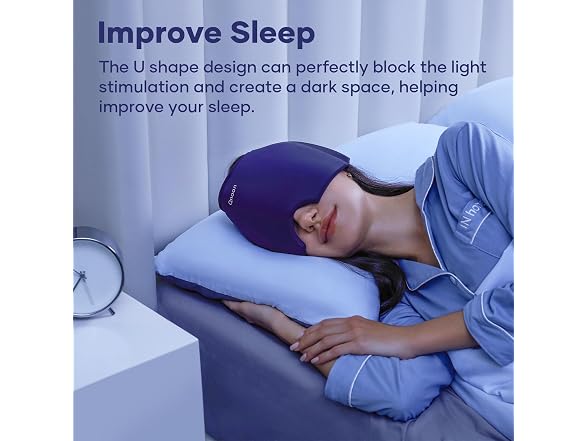 Qnoon Migraine Relief Cooling Gel Ice Head Wrap