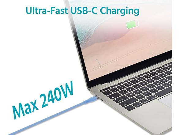 Monoprice USB-C Cable 6ft Blue