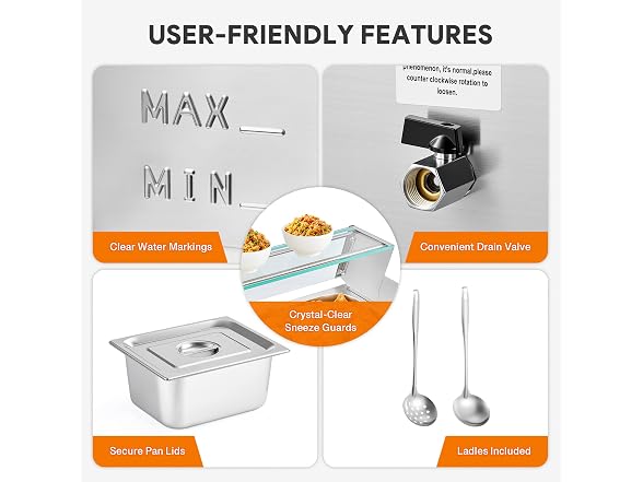 WILPREP 6-Pan Commercial Food Warmer
