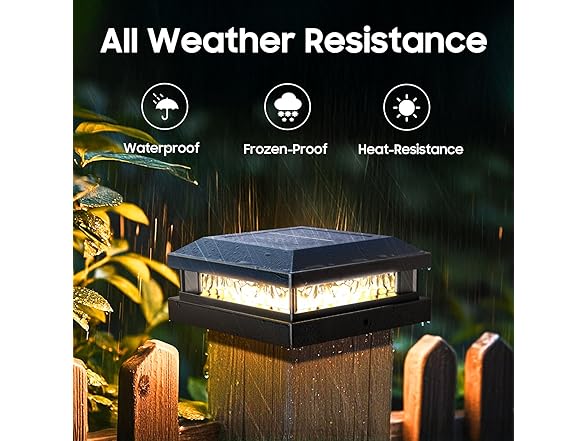 Bosceos Solar Post Cap Lights, 12PK