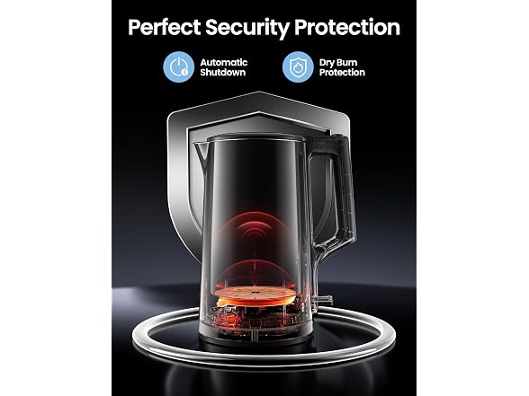 COMFEE' 1.7L Double Wall Electric Tea Kettle - Gallery 7