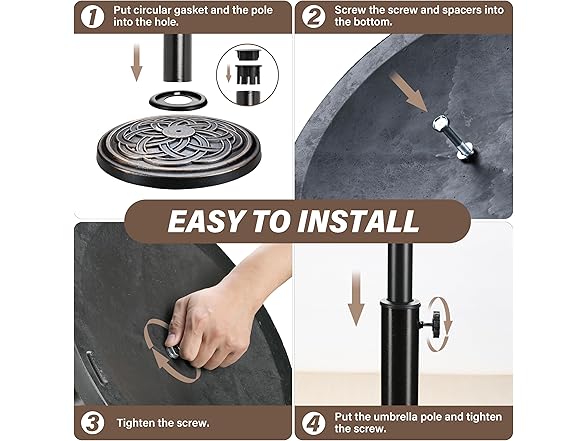 Simple Deluxe HealSmart 24.2 lbs Heavy Duty Umbrella Base