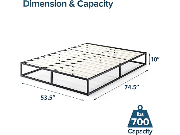 ZINUS Joseph Metal Platforma Bed Frame, Full