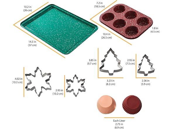 Chicago Metallic 12Pc Holiday Baking Set