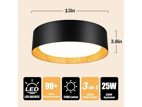BrightHome B0D1XLPC7L 13in Modern Ceiling Light
