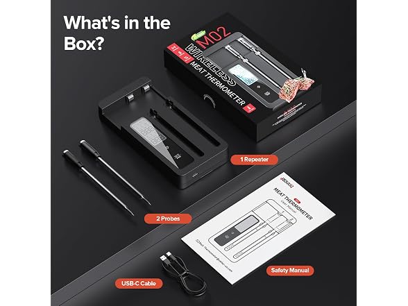 ROUUO Wireless Meat Thermometer
