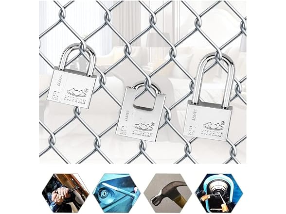 MroMax Iron Keyed Padlock, 1.18" Wide Anti Alike