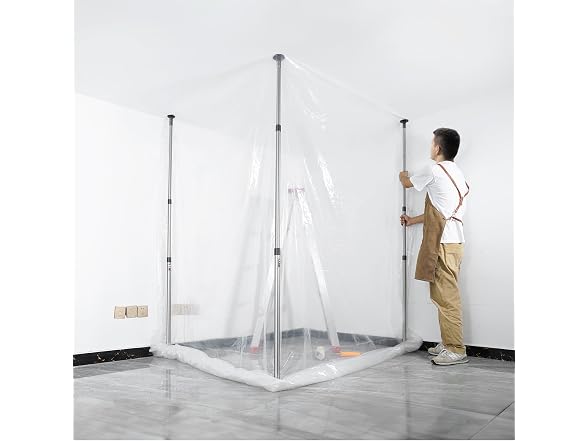 Dust Barrier Poles, Carry Bag, 10 Ft Poles with