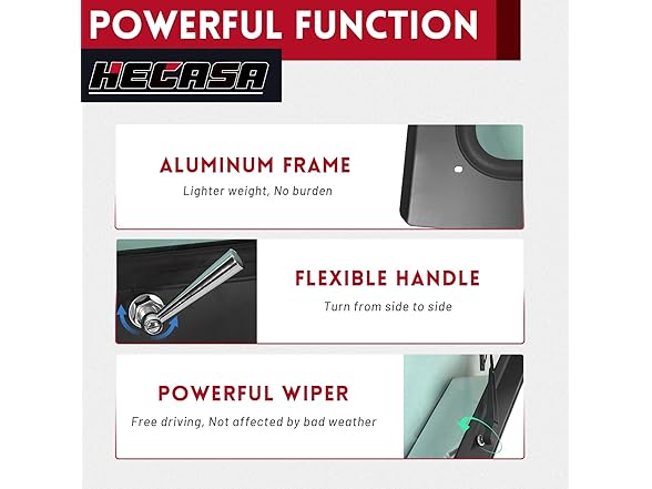 HECASA Windshield with Aluminum Frame