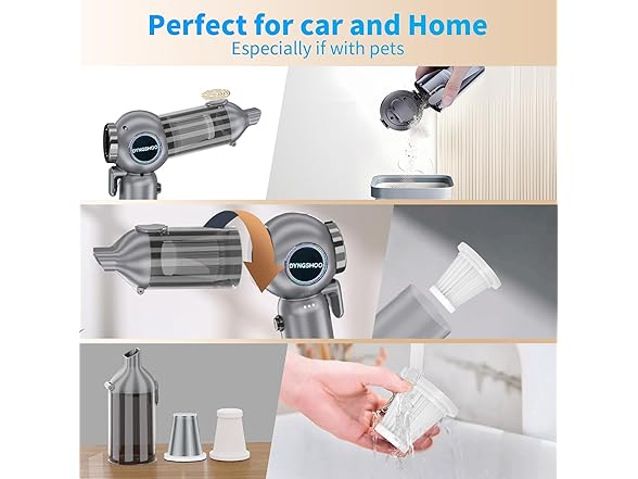 DYNGSHOO Cordless Car Vacuum 25000Pa