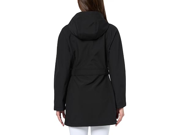 Tommy Hilfiger Women (S) Belted Hooded Raincoat