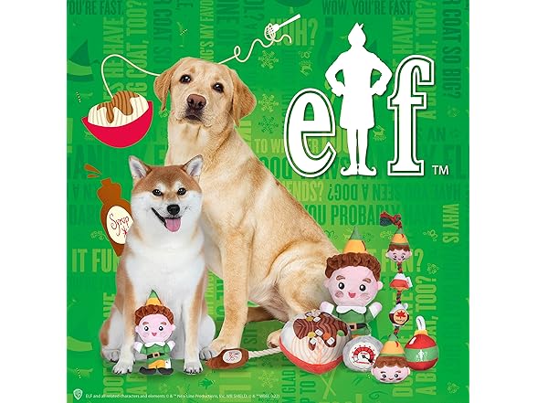 Elf: Holiday Plush Squeaker 3pc Toy Set