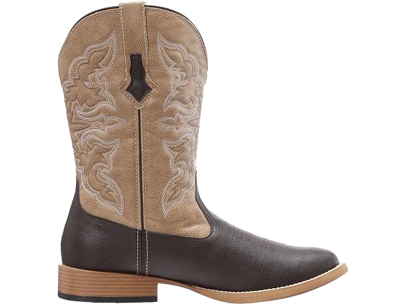 ROPER Mens Classic Square Toe Casual Boots Mid Calf - Brown - Size 10 M