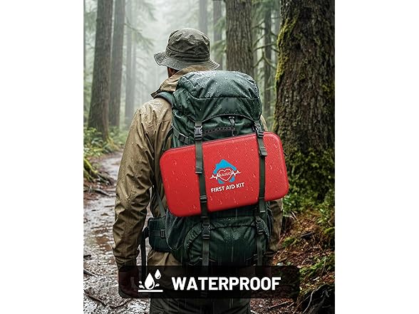KAUGIC 500 Pcs Waterproof First Aid Kit