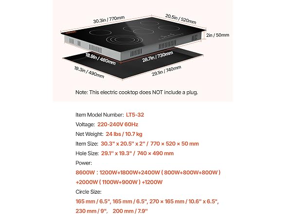 Built in Electric Stove Top
