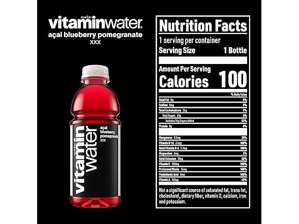 12Pk vitaminwater XXX Aai Blueberry Pomegranate