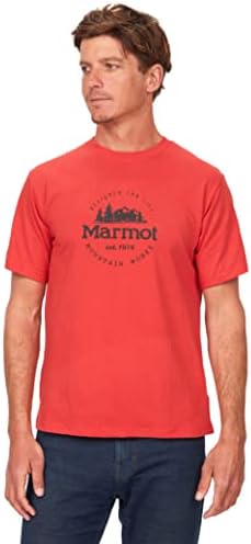 Marmot Men's Culebra Peak Short Sleeve Tee Shirt, Cairo, Small