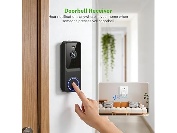ByteBlaz 1080p Wireless Video Doorbell Camera