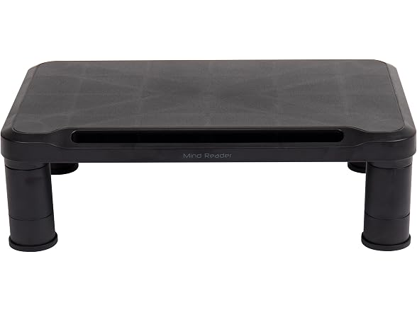 Mind Reader Monitor Stand Set of 2, Black
