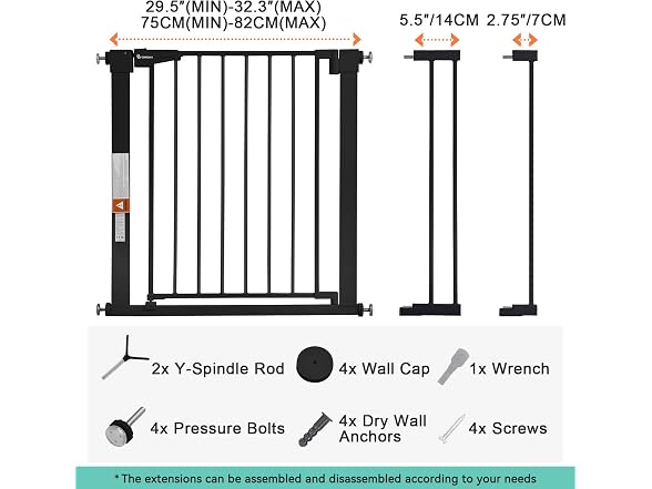 COMOMY 30" Tall Baby Gate