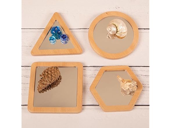 Learn Well Little Looking Shape Mirrors - Set of 4