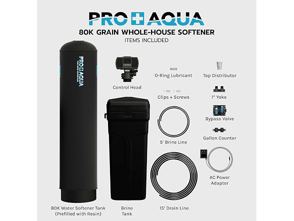 PRO+AQUA Heavy Duty Whole House Water Softener System