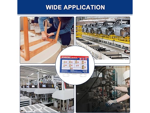 WORKPRO 220pc Metric Rivet Nuts