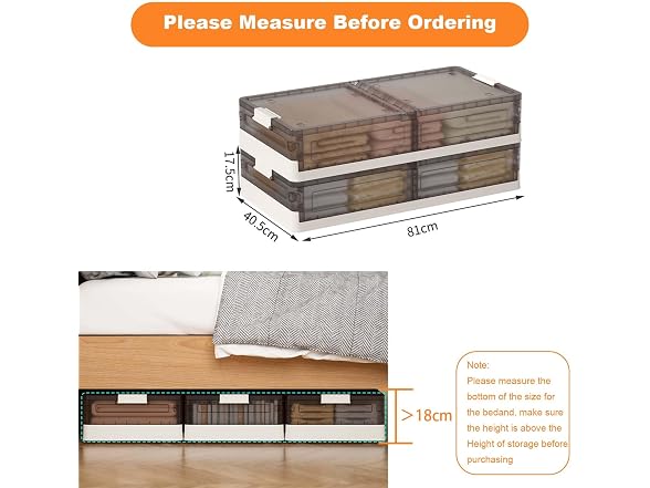 GAOMON 2-Pack Under Bed Storage Bins