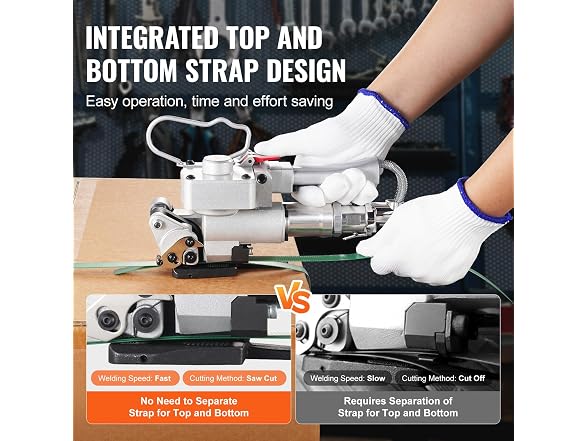 Pneumatic Strapping Tool, for 3/4"-1" Width PET