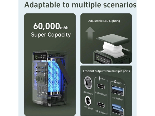 192Wh Portable Power Supply 60000mAh