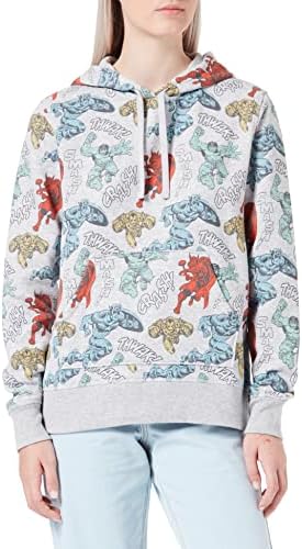 Amazon Essentials Disney | Marvel | Star Wars | Princess Women's Fleece Pullover Hoodie Sweatshirts, Marvel Avengers, 1X