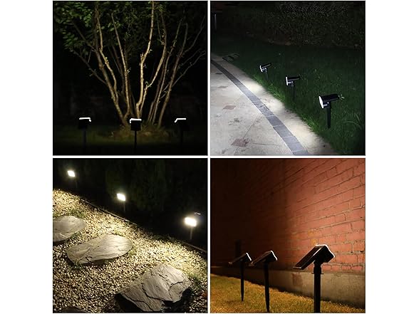 HGGH Solar Lights Outdoor, 4PK